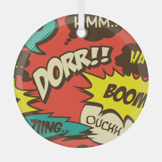 Ornement En Verre Retro Comic Shout : Motif sans couture.