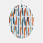 Ornement En Verre Rétro du milieu du siècle, goutte forme motif. (Avant gauche)