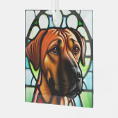 Ornement En Verre Rhodesian Ridgeback "Verre tendu" (Avant gauche)