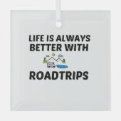 ORNEMENT EN VERRE ROADTRIP LIFE IS BETTER (Recto)