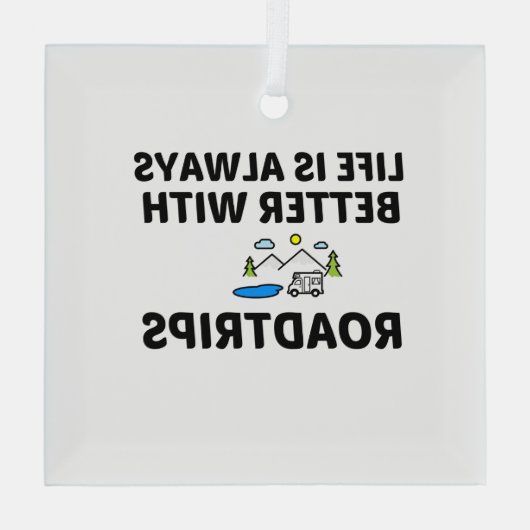 ORNEMENT EN VERRE ROADTRIP LIFE IS BETTER (Verso)