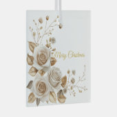 Ornement en verre Rose de Noël (Avant droite)