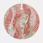 Ornement En Verre Roses de Patchwork : conception motif transparente (Verso)