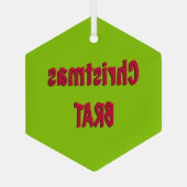 Ornement En Verre Rouge Noël Et Vert Bras (Verso)