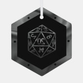 Ornement En Verre RPG Critmas | Old School Tabletop Roleplayer Dice (Verso)