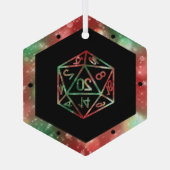 Ornement En Verre RPG Critmas | Red and Green Tabletop Roleplayer (Verso)