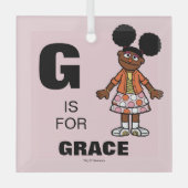 Ornement En Verre Rue Sésame | Gabrielle Ajouter Votre Nom (Recto)