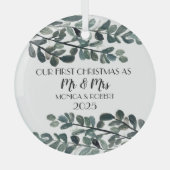 Ornement En Verre Russe Eucalyptus Keepsaké premier Noël (Recto)