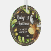 Ornement En Verre Rustic Woodland Moose (Avant droite)