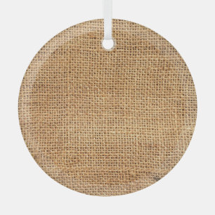 Ornement En Verre Sacoche Burlap Brown : Arrière - plan de tissu tex