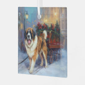 Ornement En Verre Saint Bernard Christmas Festive (Avant gauche)
