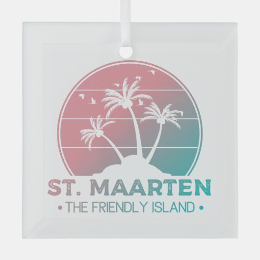 Ornement En Verre Saint-Martin | Sint Martin Retro Gradient (Recto)
