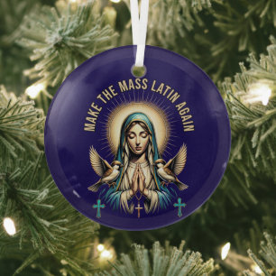 Ornement En Verre Sainte Vierge Marie Messe latine