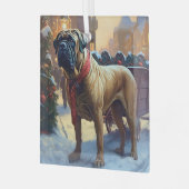 Ornement En Verre Saison de Noël de Bullmastiff (Avant gauche)