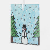 Ornement En Verre Salutations Snowman (Avant gauche)