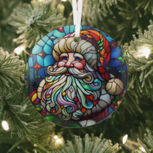Ornement En Verre Santa Claus en verre
