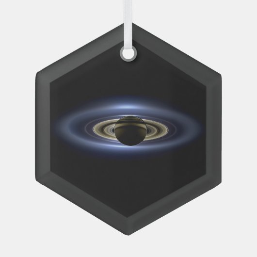 Ornement En Verre Saturne a éclipsé le soleil de Cassini OrbiterC (Recto)