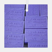 Ornement En Verre Savon de Marseille Lavender (Verso)