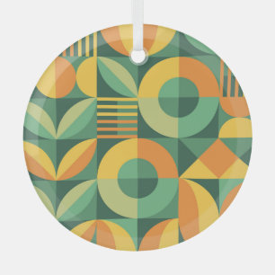 Ornement En Verre Scandinavie Géométrique Vintage