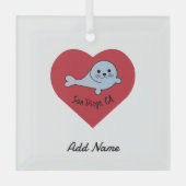 Ornement En Verre Sceau San Diego (Recto)