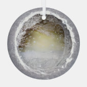 Ornement En Verre Scène d'hiver Ethereal 3D Look (Verso)