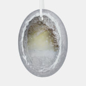 Ornement En Verre Scène d'hiver Ethereal 3D Look (Avant gauche)