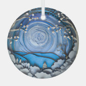 Ornement En Verre Scène d'hiver Ethereal 3D Look (Recto)