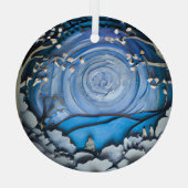 Ornement En Verre Scène d'hiver Ethereal 3D Look (Verso)