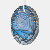 Ornement En Verre Scène d'hiver Ethereal 3D Look (Avant gauche)