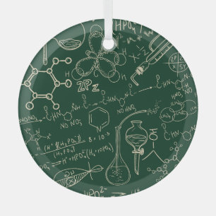 Ornement En Verre Science, chimie, motif de laboratoire vintage