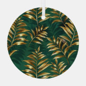 Ornement En Verre Seamless pattern with golden ferns (Verso)