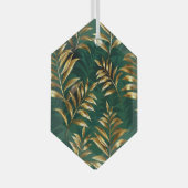 Ornement En Verre Seamless pattern with golden ferns (Avant droite)