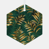 Ornement En Verre Seamless pattern with golden ferns (Verso)
