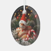 Ornement En Verre Serpent de maïs albinos à Noël (Avant gauche)