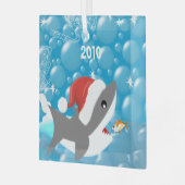 Ornement En Verre Shark Tropical Snowbird Vacances Date Keepsaké (Avant gauche)