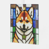 Ornement En Verre Shiba Inu Chien "Verre Tiré" (Avant gauche)