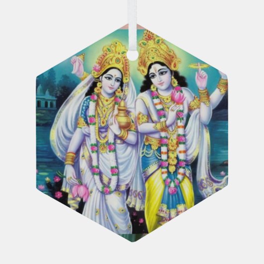 Ornement En Verre Shri Hari Vishnu (Verso)