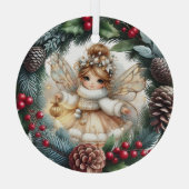 Ornement En Verre Silent Night, Enchanted Flight (Verso)