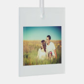 Ornement En Verre simple minimum ajouter votre nom photo année aquar (Avant droite)