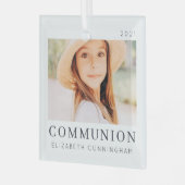 Ornement En Verre Simple moderne Chic Personnalisé Première Communio (Avant gauche)