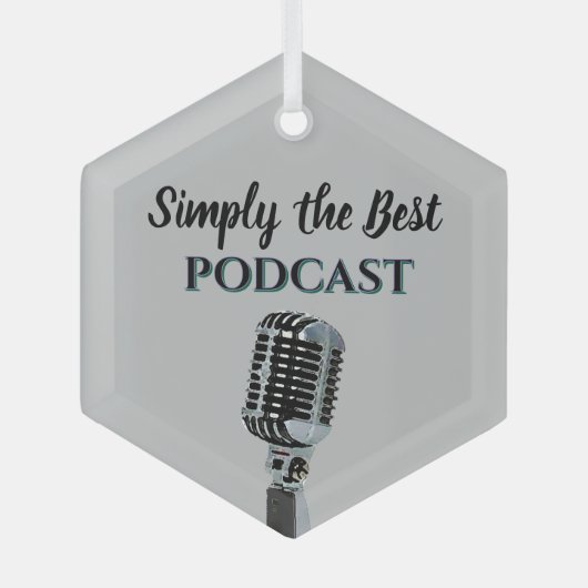 Ornement En Verre Simplement le meilleur podcast (Recto)