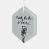Ornement En Verre Simplement le meilleur podcast (Avant gauche)