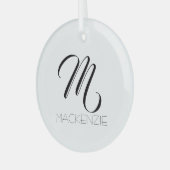 Ornement En Verre Simply Elegant Custom Monogram (Avant gauche)