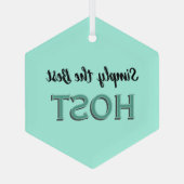 Ornement En Verre Simply the Best Host (Verso)