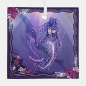 Ornement En Verre Sirène de mer violette (Verso)