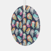 Ornement En Verre Sirènes : motif sans soudure fantaisiste. (Avant gauche)