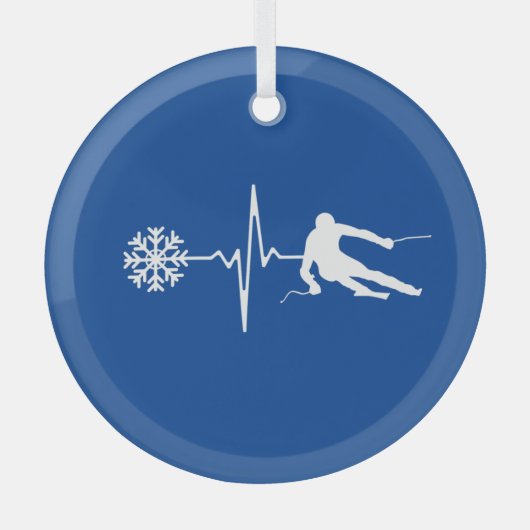 Ornement En Verre Ski (Recto)