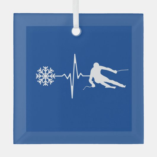 Ornement En Verre Ski (Recto)