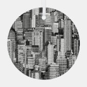 Ornement En Verre Skyscraper City Texture Isométrique sans fil (Verso)