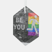 Ornement En Verre SlipperyJoe's Be You en brique murale figure plub (Avant gauche)